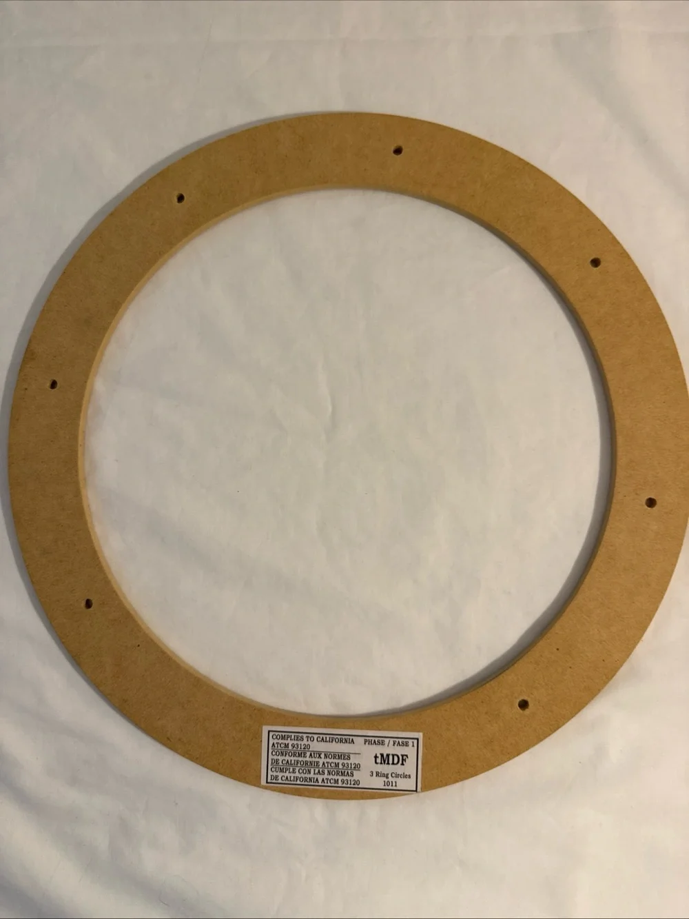 Source Unknown Tan Round Wooden Wall Frame Ring